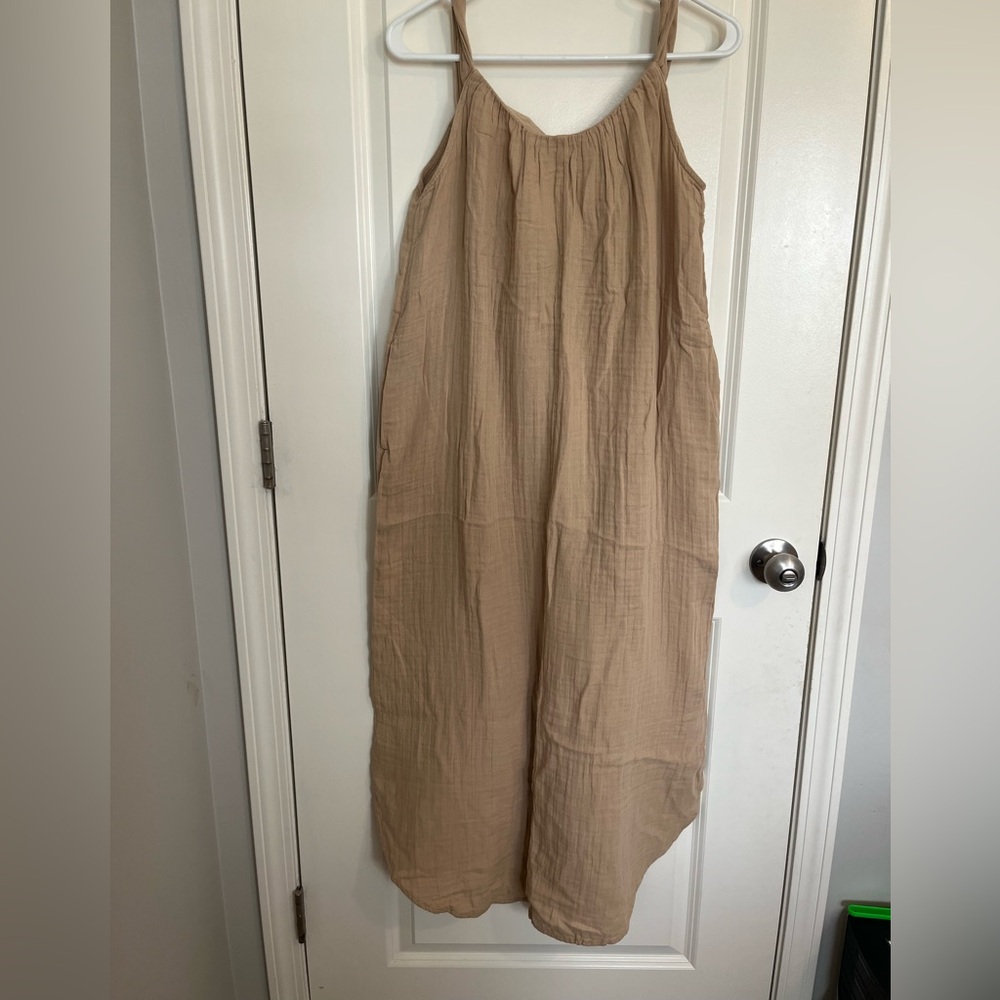 Old Navy Beige Linen Skirt
